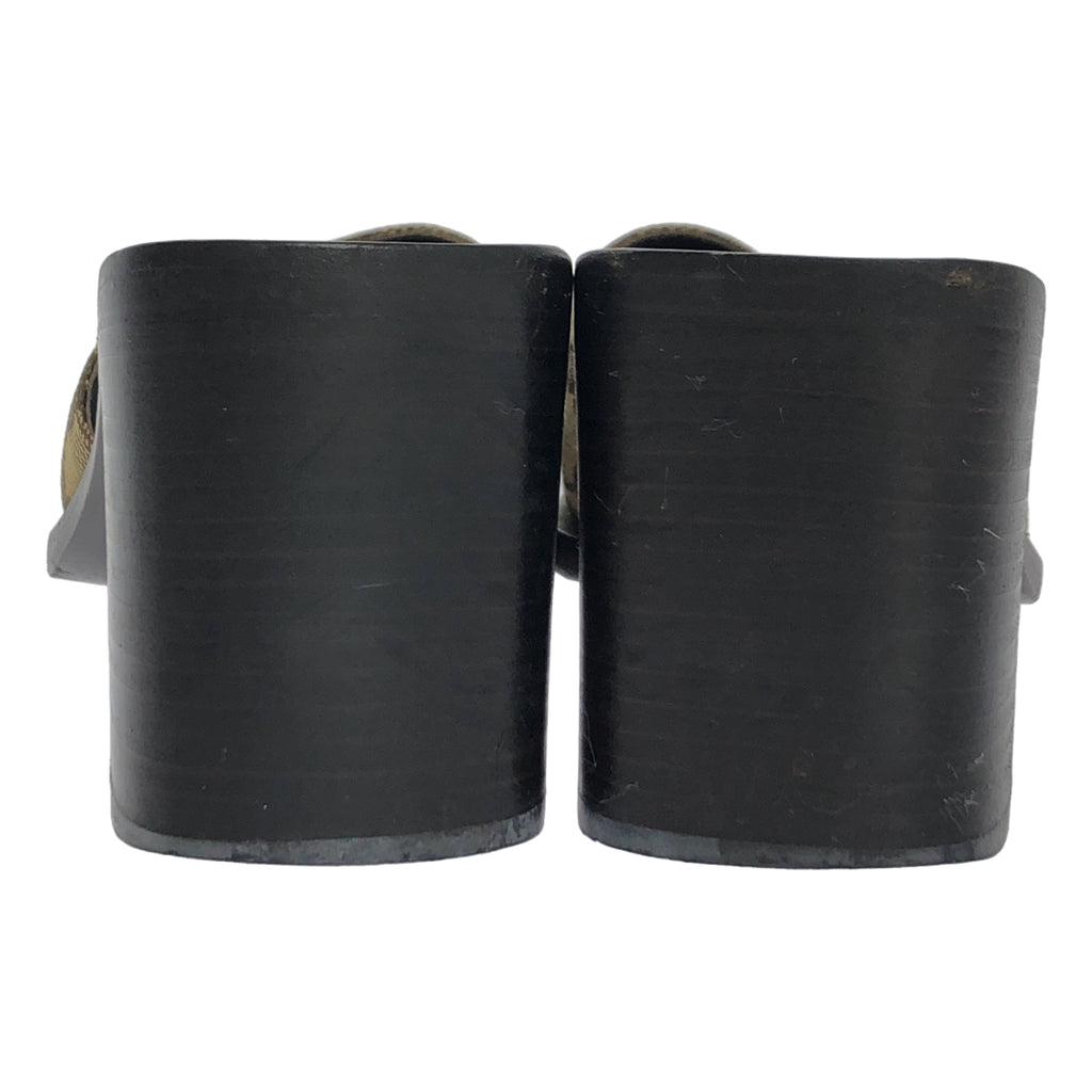 GUCCI / グッチ | キャンバス GG 総柄 チャンキーヒール サンダル | 38 1/2 | レディース