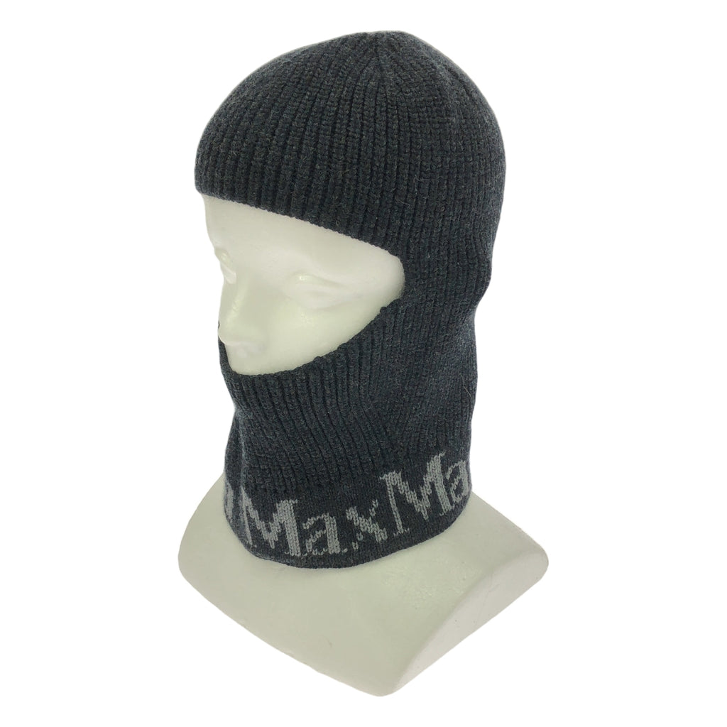 Max Mara / 맥스 마라 | 로고 울 바라클라바 니트 모자 | 차콜 그레이 | 여성