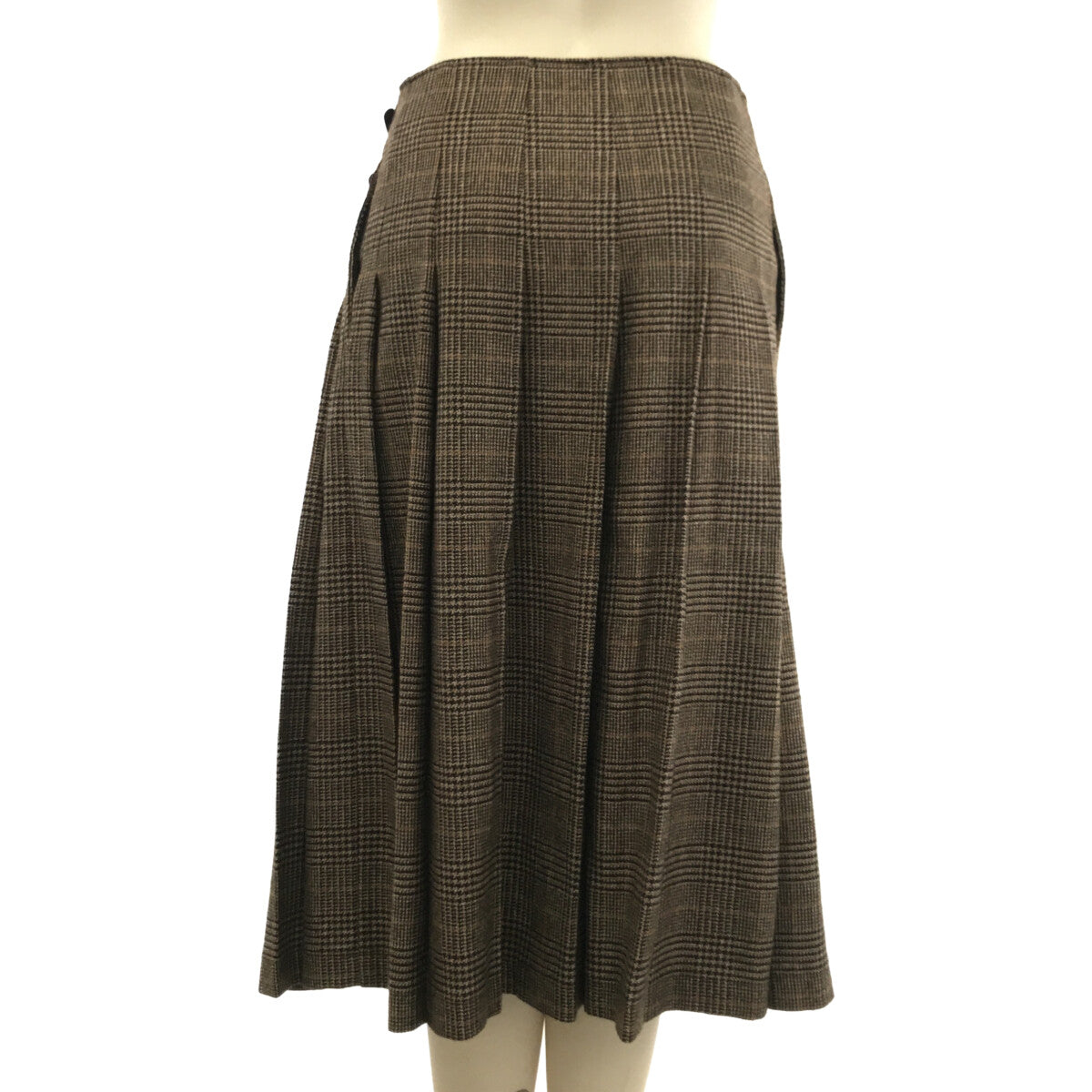 foufou / foufou | glen check tuck wlap skirt | - | brown | women's