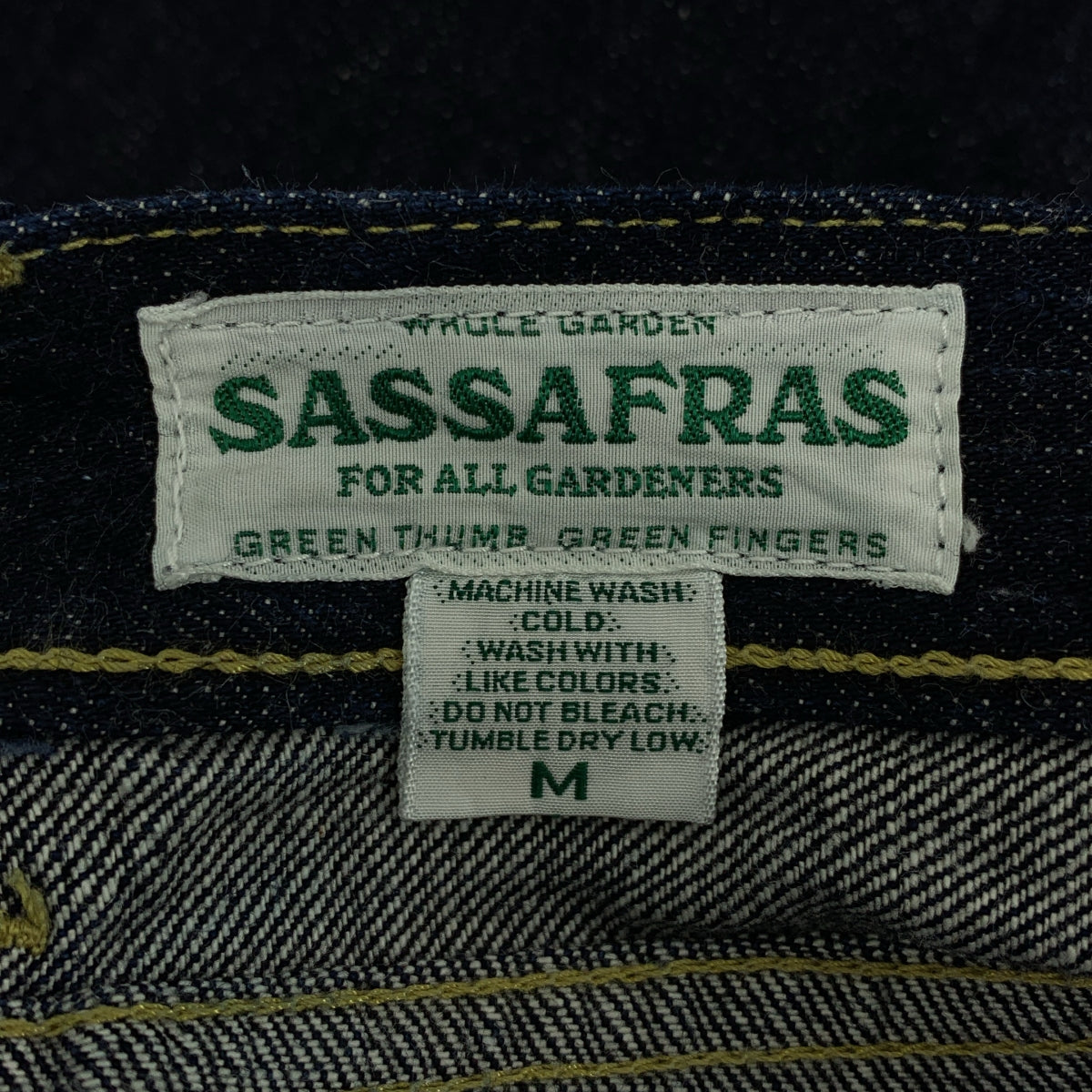 SASSAFRAS / 사사후라스 | Fall Leaf R Pants 폴 리프 얼 세르비치 데님 팬츠 | M | 남성