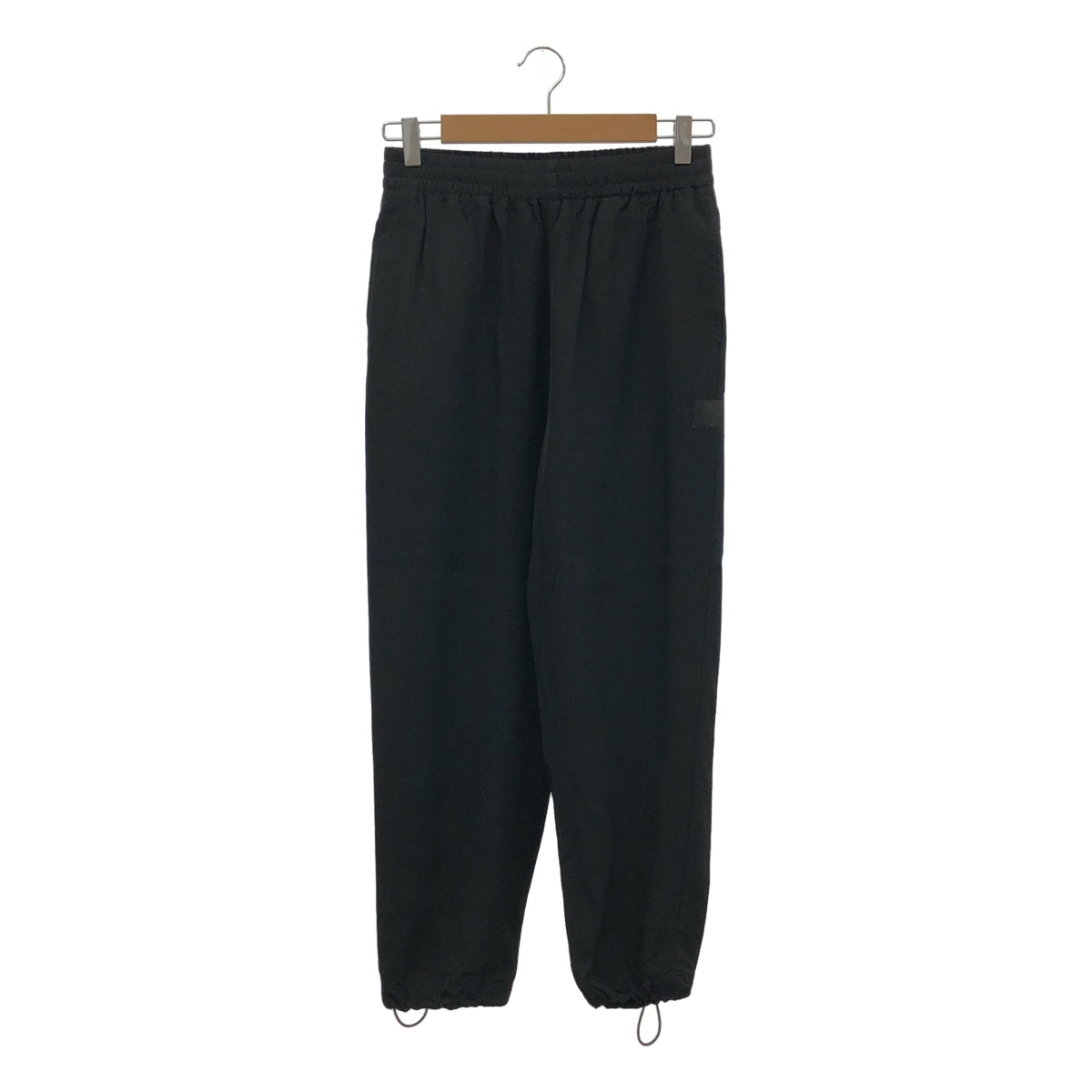 [類似新款] Y-3 STR WO CUF PNT 人造絲休閒褲 | XS 碼 | 黑色 | 男款