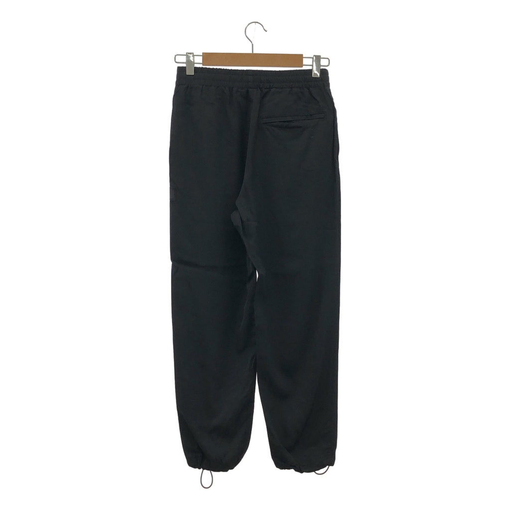 [類似新款] Y-3 STR WO CUF PNT 人造絲休閒褲 | XS 碼 | 黑色 | 男款