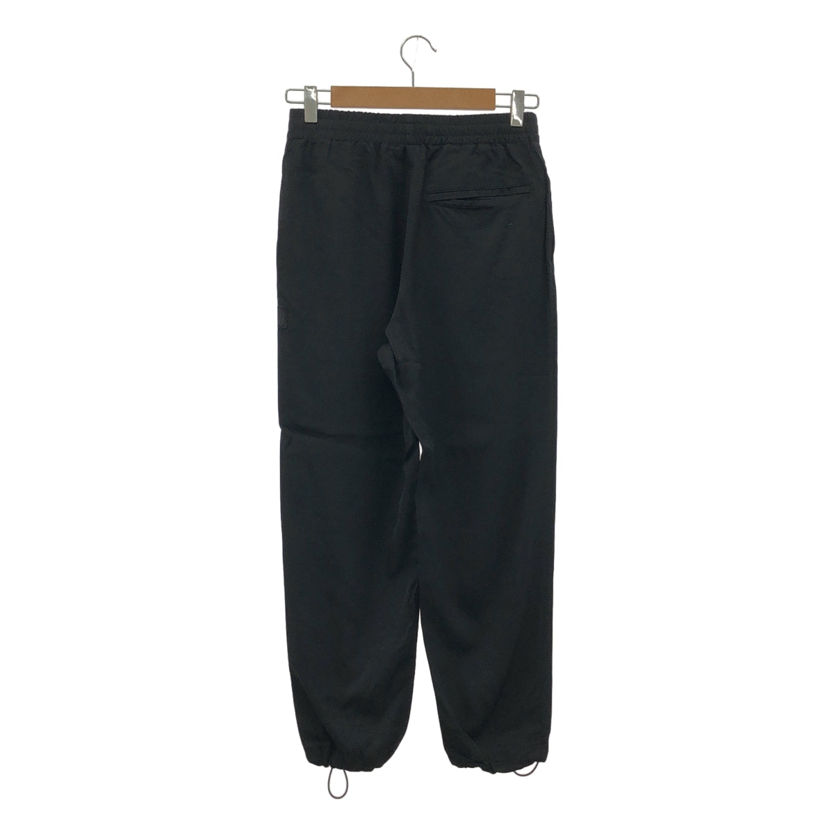 [類似新款] Y-3 STR WO CUF PNT 人造絲休閒褲 | XS 碼 | 黑色 | 男款