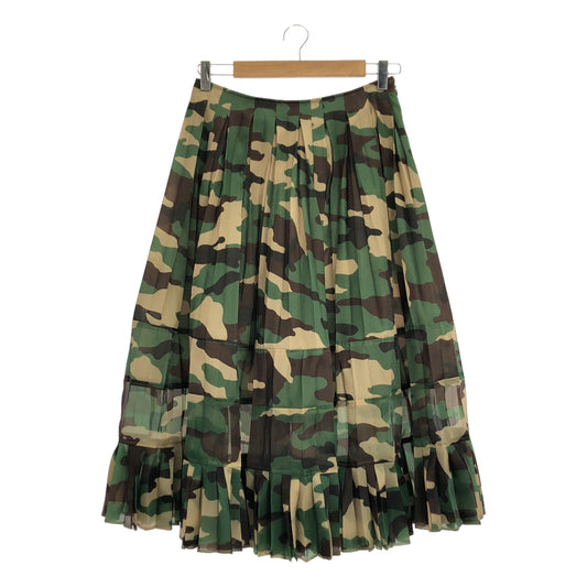 JUNYA WATANABE COMME des GARCONS / Junya Watanabe | 2018SS | Camouflage Pleated Long Skirt | S | Women's