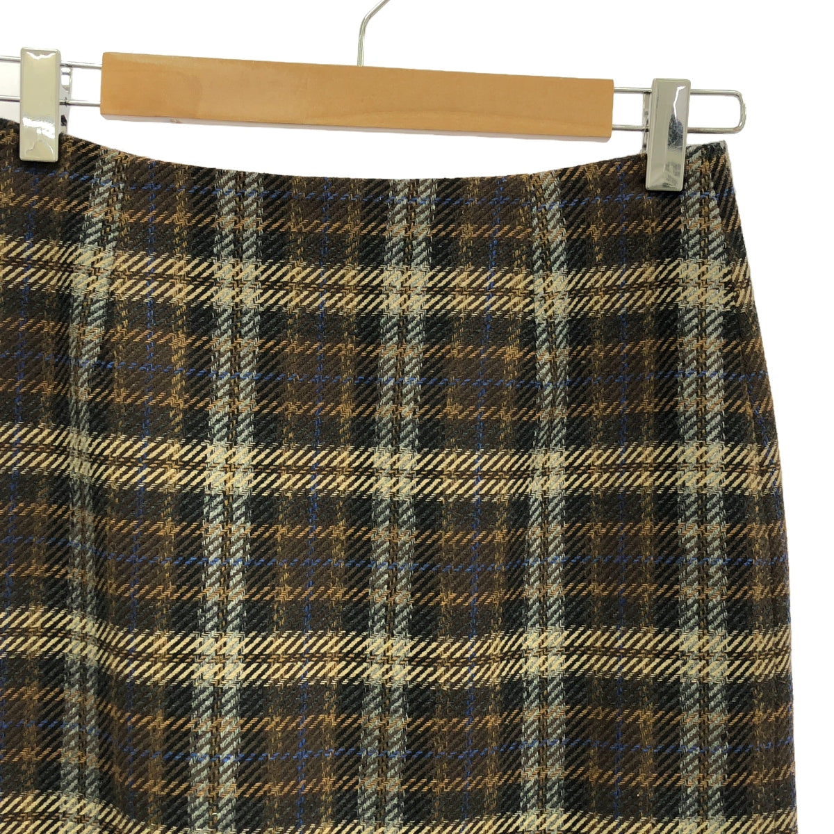 [狀況良好] 第一區 / 第一區 |格紋I字裙 | 36 |布朗 |女性的