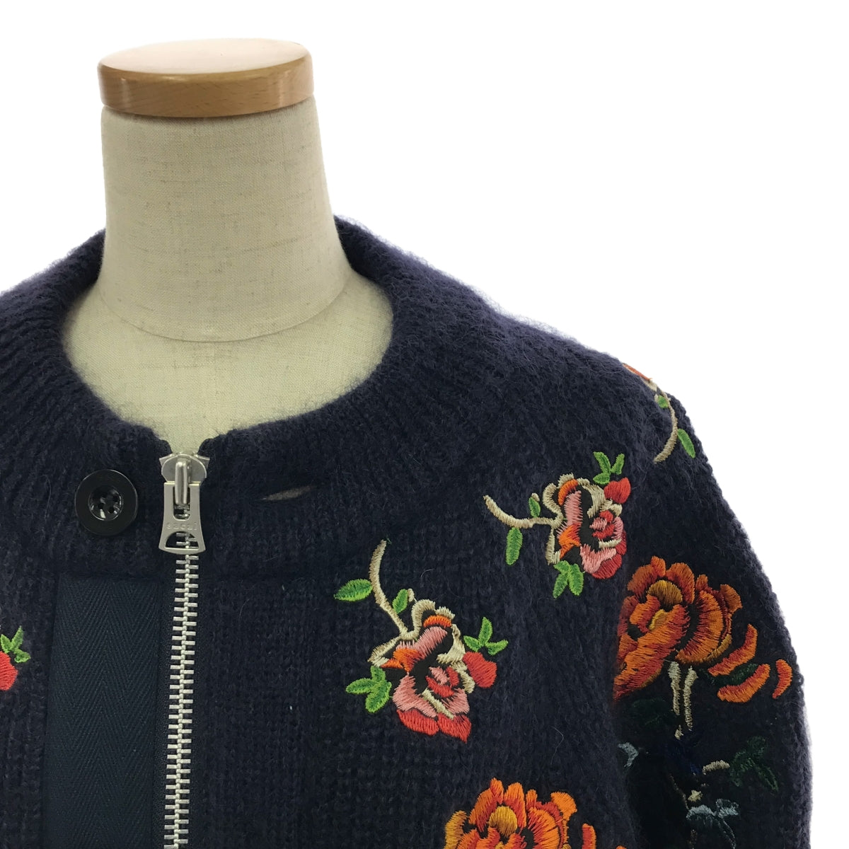 sacai / Sacai | 2022AW | Flower Embroidery Knit Cardigan / Flower Embroidery Knit Cardigan Jacket | 1 | Men's