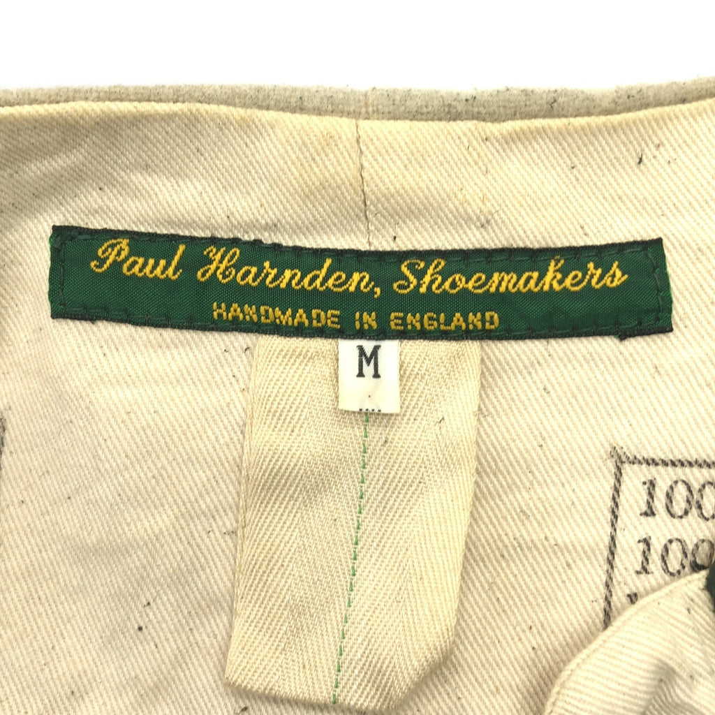 Paul Harnden / ポールハーデン | レザー ウール 切替 ノーカラー ジャケット | M | メンズ