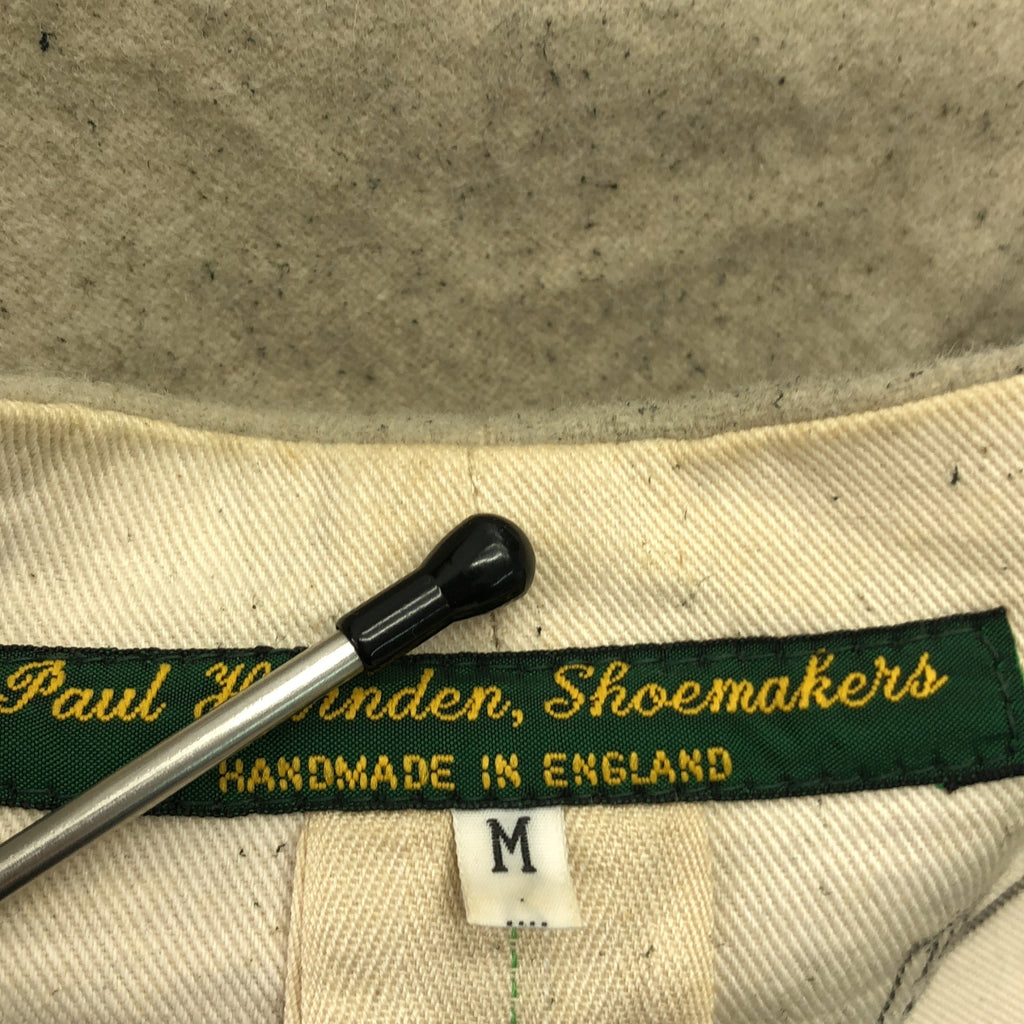 Paul Harnden / ポールハーデン | レザー ウール 切替 ノーカラー ジャケット | M | メンズ