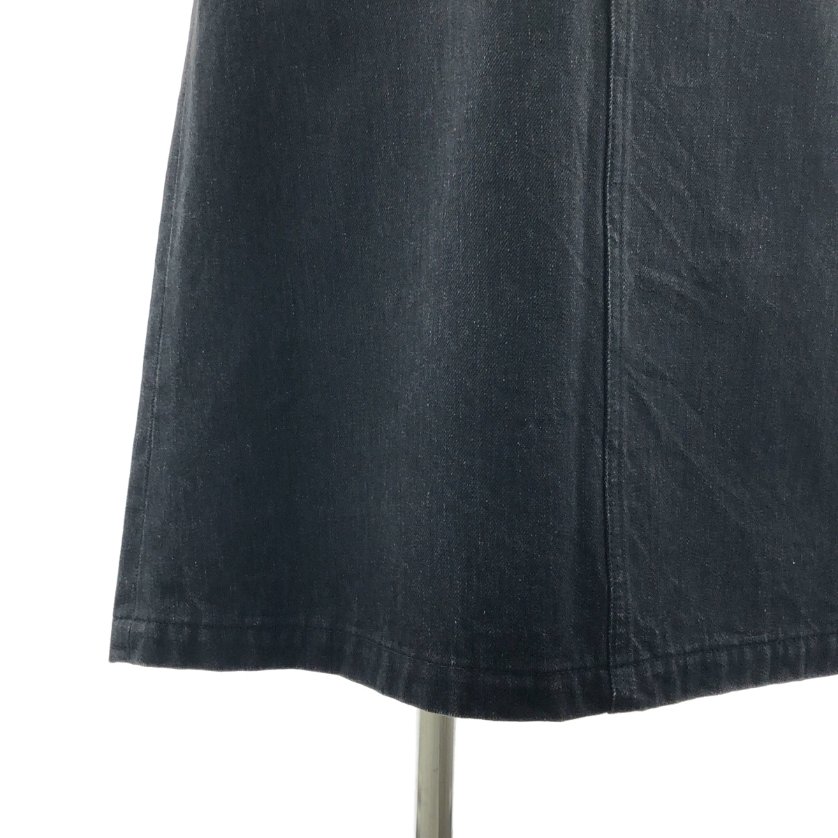 COMME des GARÇONS | 經編布料2006 秋冬 |亮片天鵝絨絲帶牛仔開衩長裙 |尺寸 M |女性的