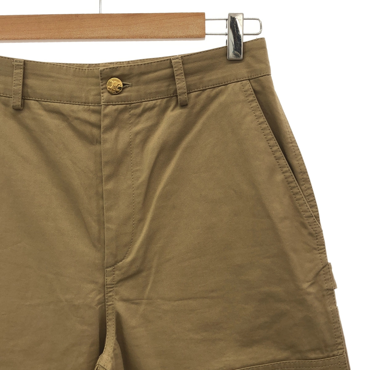 席琳 | Eddie's TAILLAT PANTS 碎花紐曼高腰工作褲 |尺寸 38 |米色 |女性的