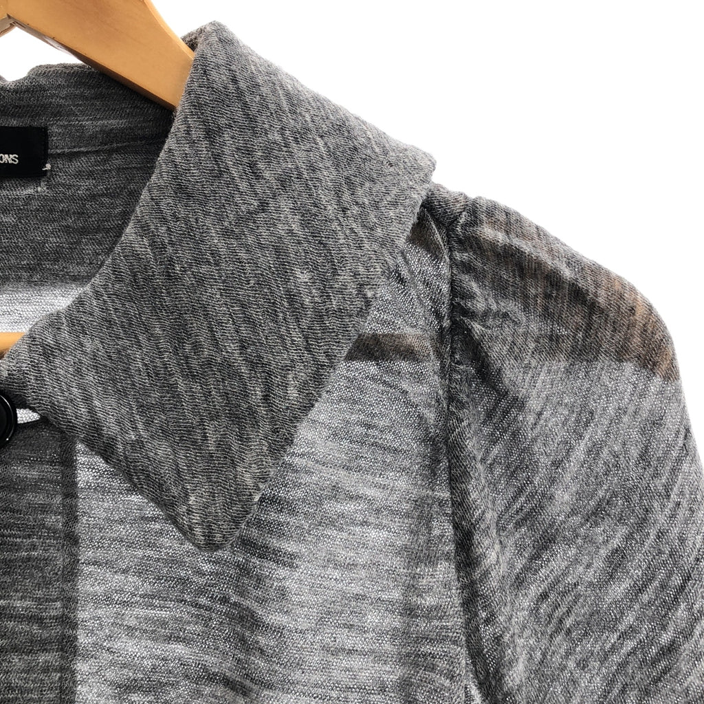 COMME des GARÇONS | 經編布料2006 秋冬 |預洗羊毛圓領開襟衫|