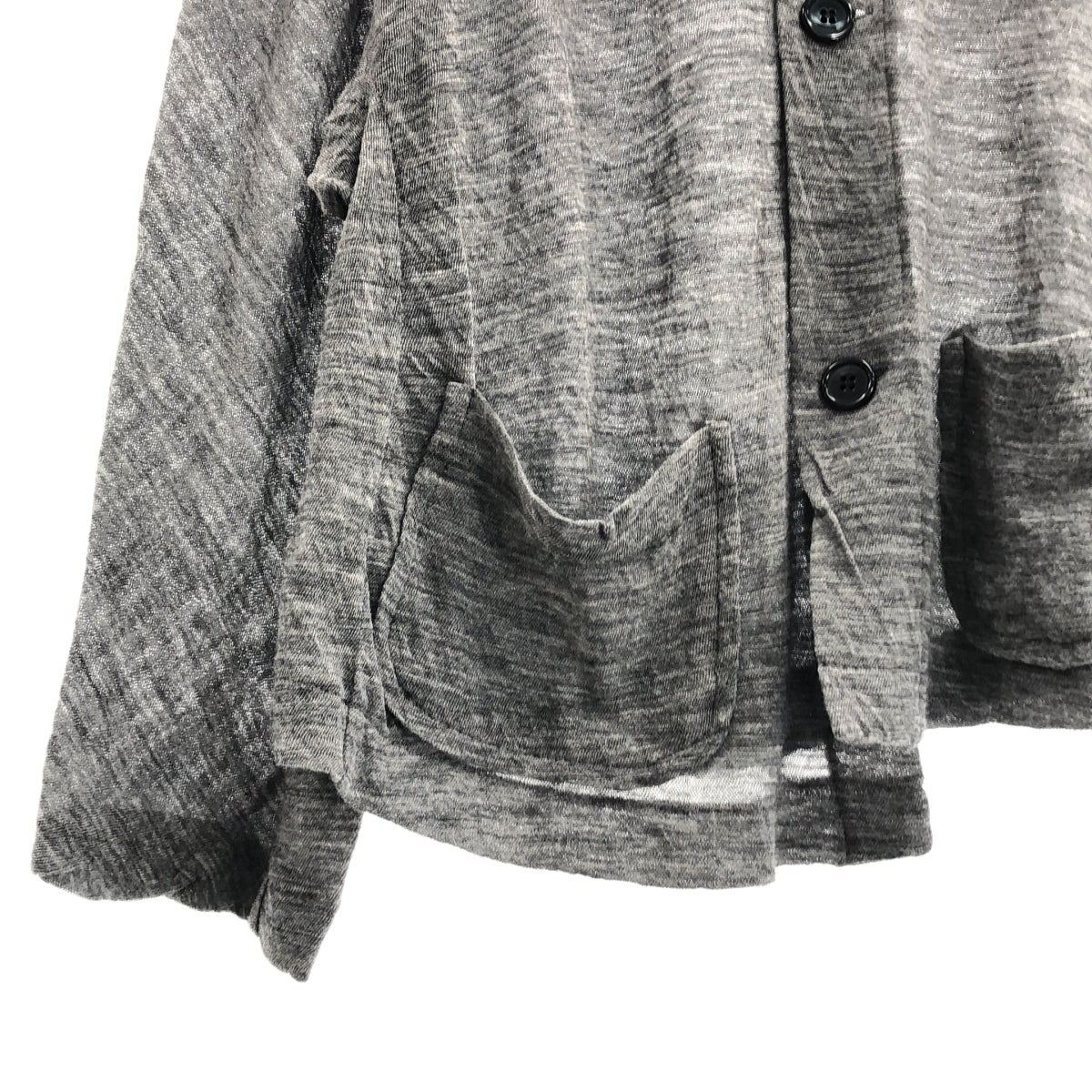 COMME des GARÇONS | 經編布料2006 秋冬 |預洗羊毛圓領開襟衫|