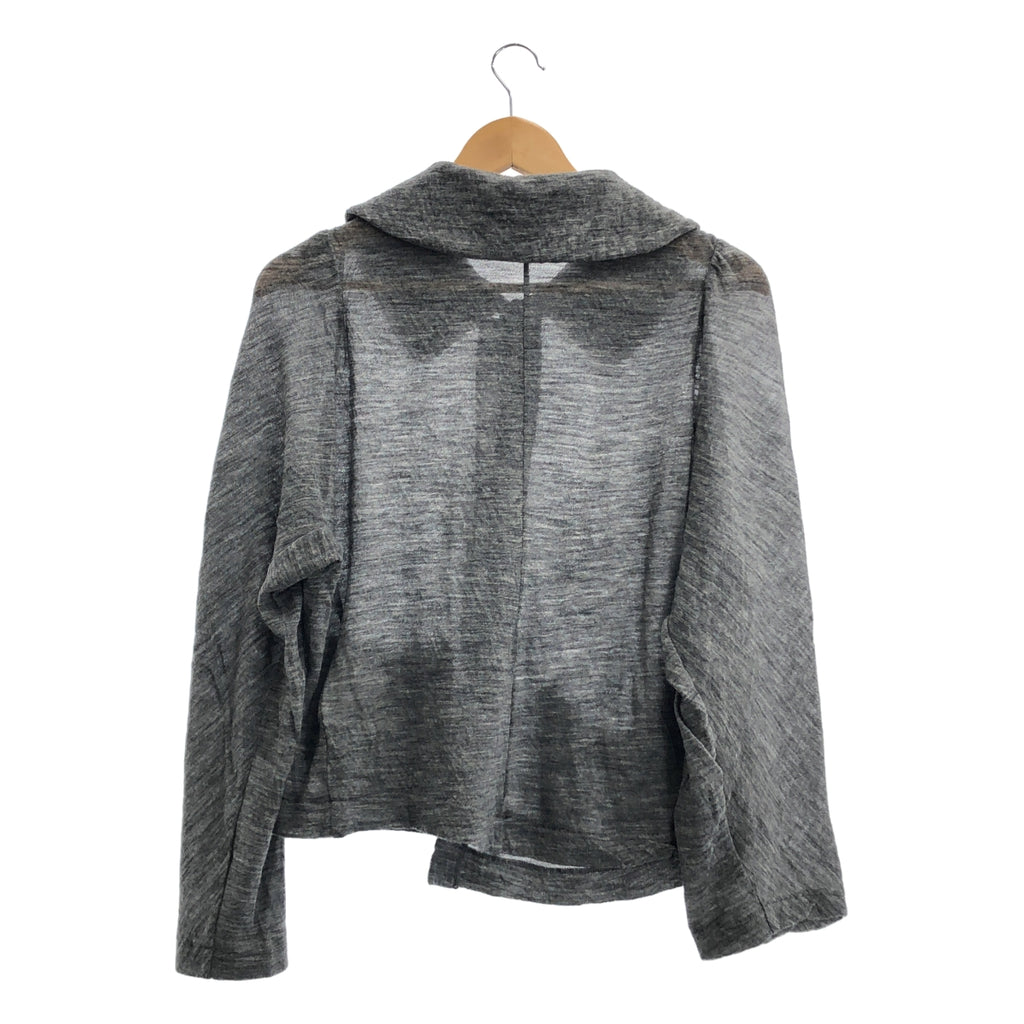 COMME des GARÇONS | 經編布料2006 秋冬 |預洗羊毛圓領開襟衫|