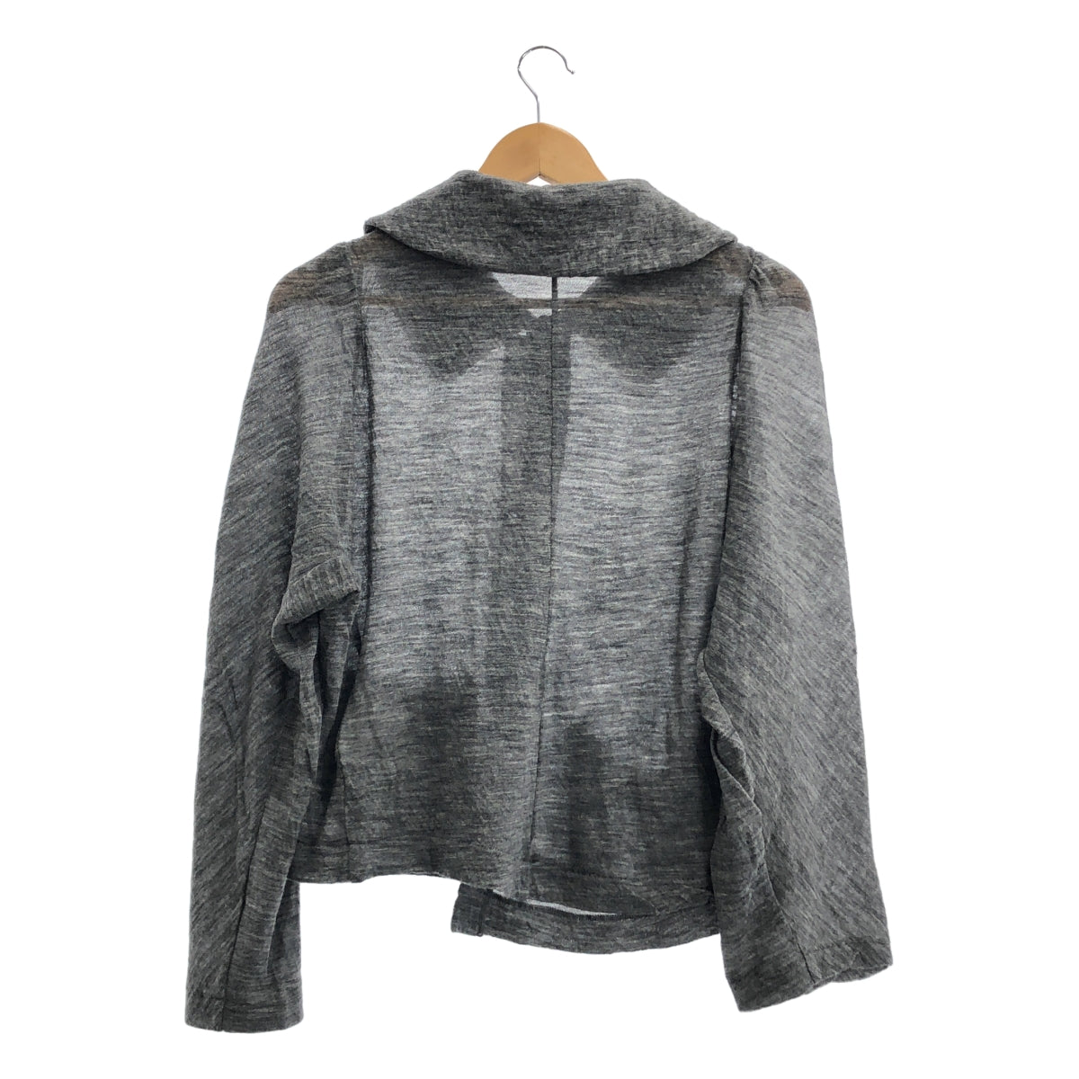 COMME des GARÇONS | 經編布料2006 秋冬 |預洗羊毛圓領開襟衫|