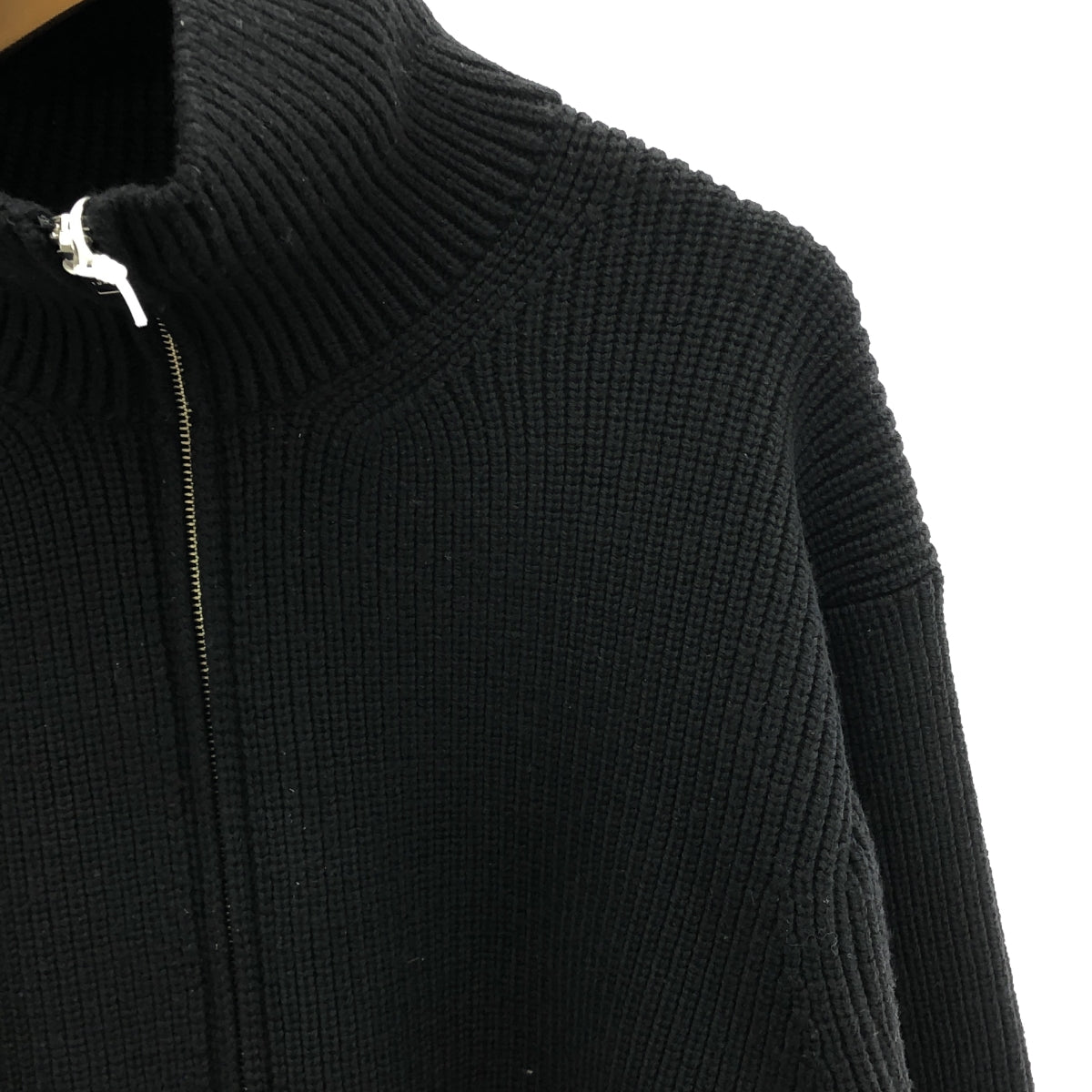 YOKE / 요크 | 2023AW | 3/4 FRONT ZIP HIGH NECK RIB SWEATER / 울 프론트 지퍼 니트 | 3 | 남성