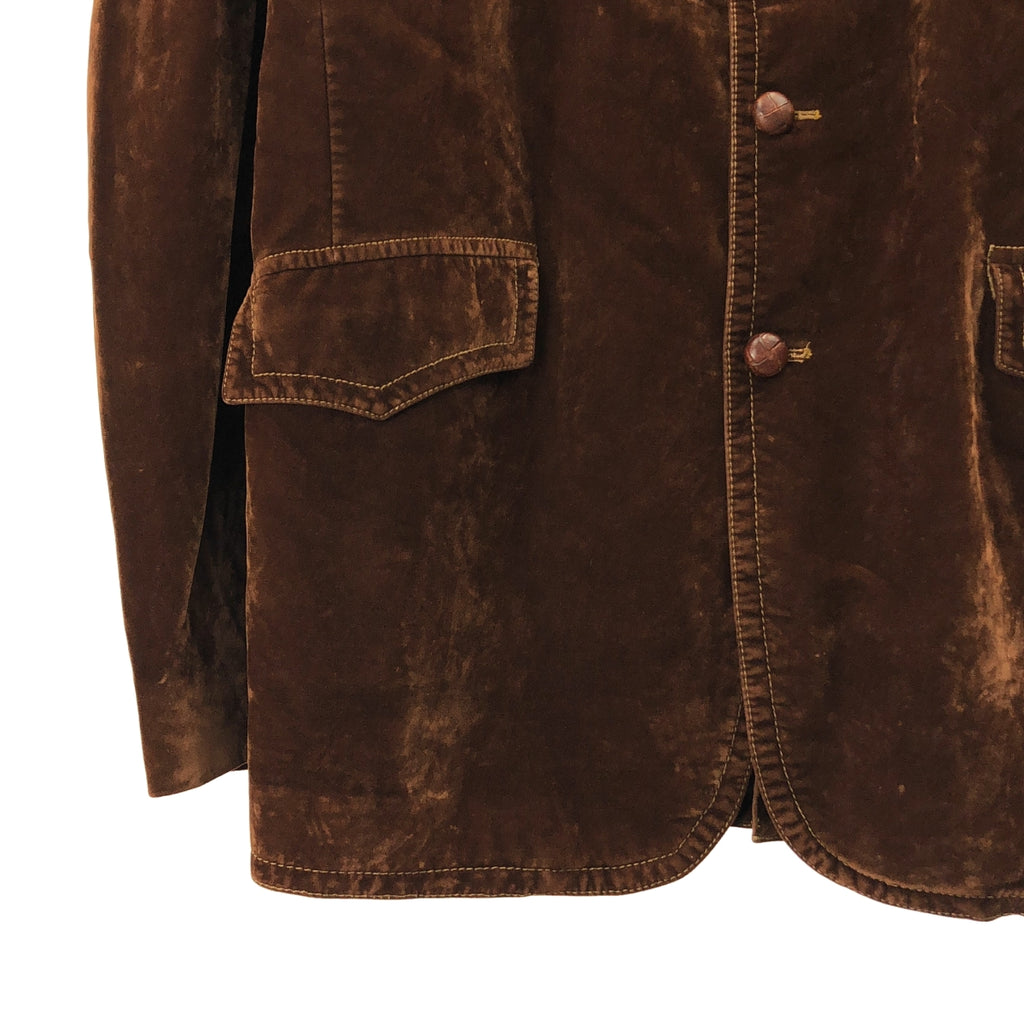 Maison Martin Margiela / メゾンマルタンマルジェラ | 2006AW | 本人期 ベロア ウエスタンディティール 3B  テーラードジャケット | 46 | メンズ