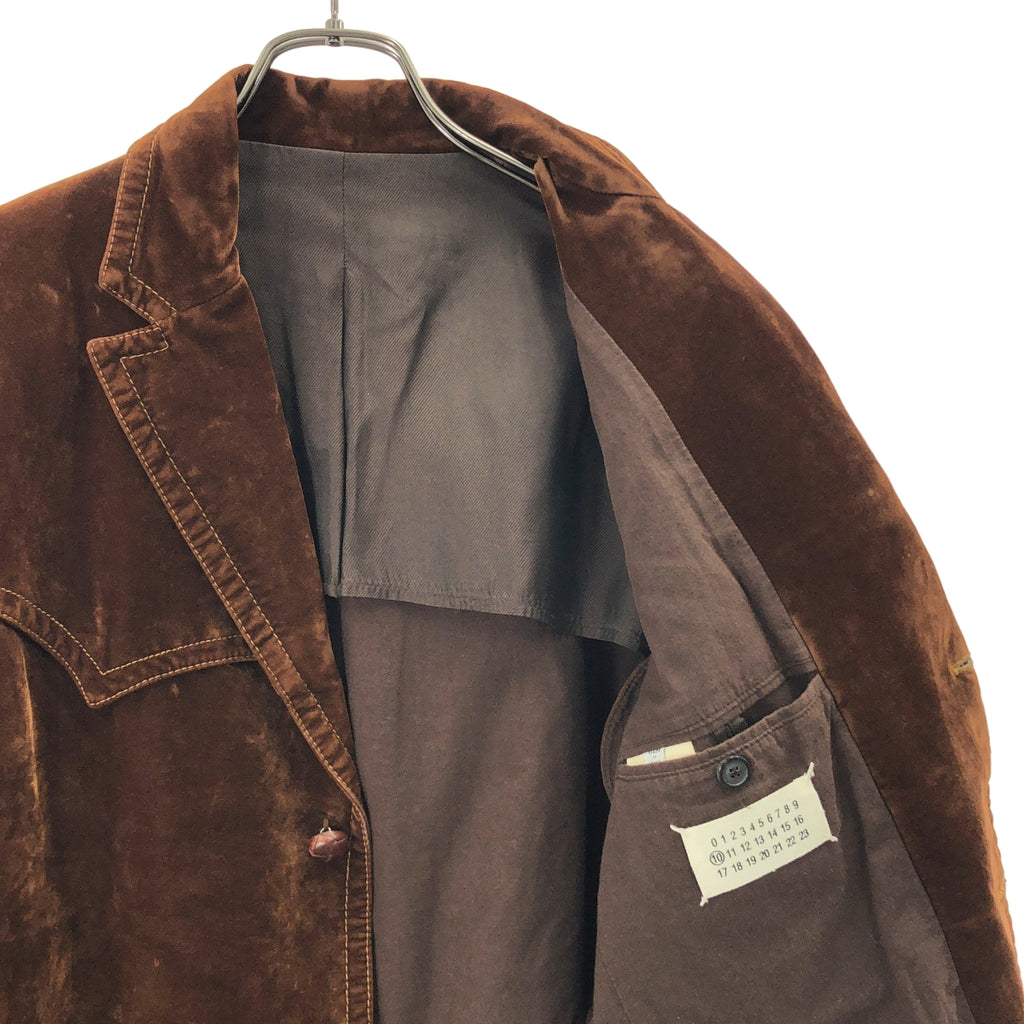 Maison Martin Margiela / メゾンマルタンマルジェラ | 2006AW | 本人期 ベロア ウエスタンディティール 3B  テーラードジャケット | 46 | メンズ