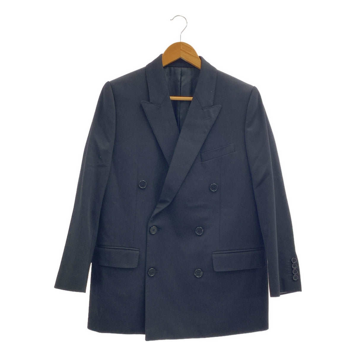 CELINE / セリーヌ | by Hedi Slimane エディ / ウール ピークドラペル ダブルジャケット | 38 | レディース