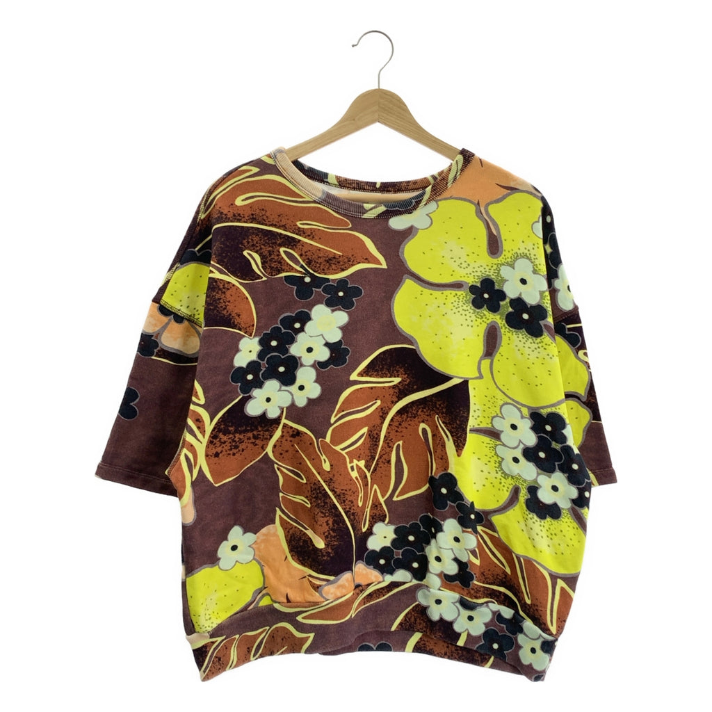 DRIES VAN NOTEN / 드리스 반 노튼 | 코튼 플로랄 반팔 스웨트 | S | 여성