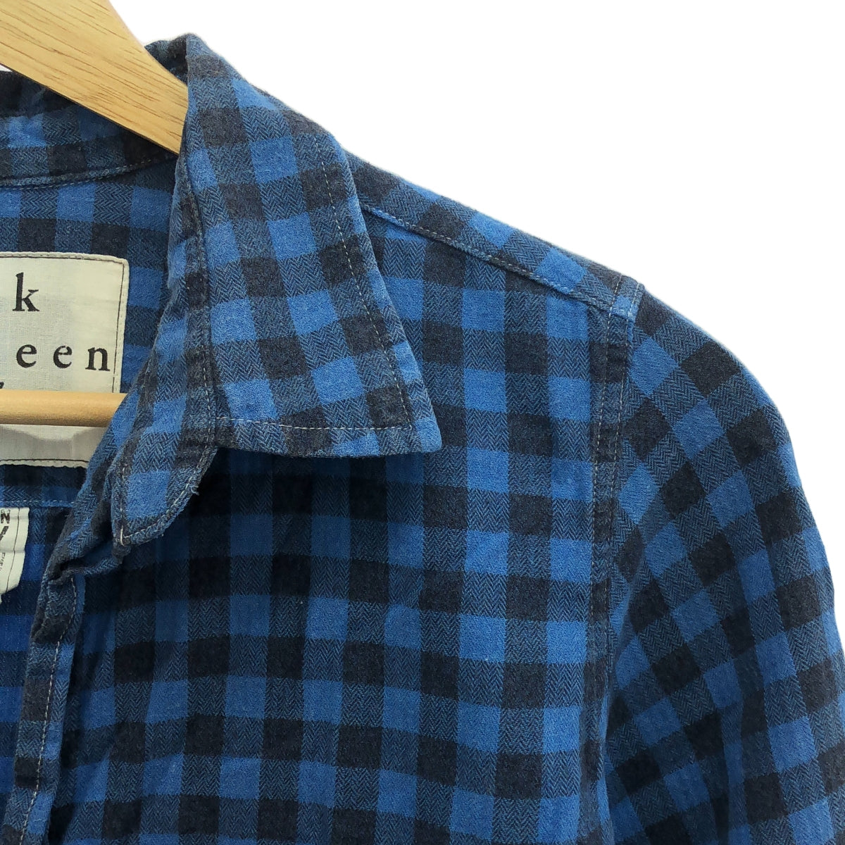 法蘭克與艾琳 |棉質格紋襯衫 | XS |藍色/黑色 |女性的