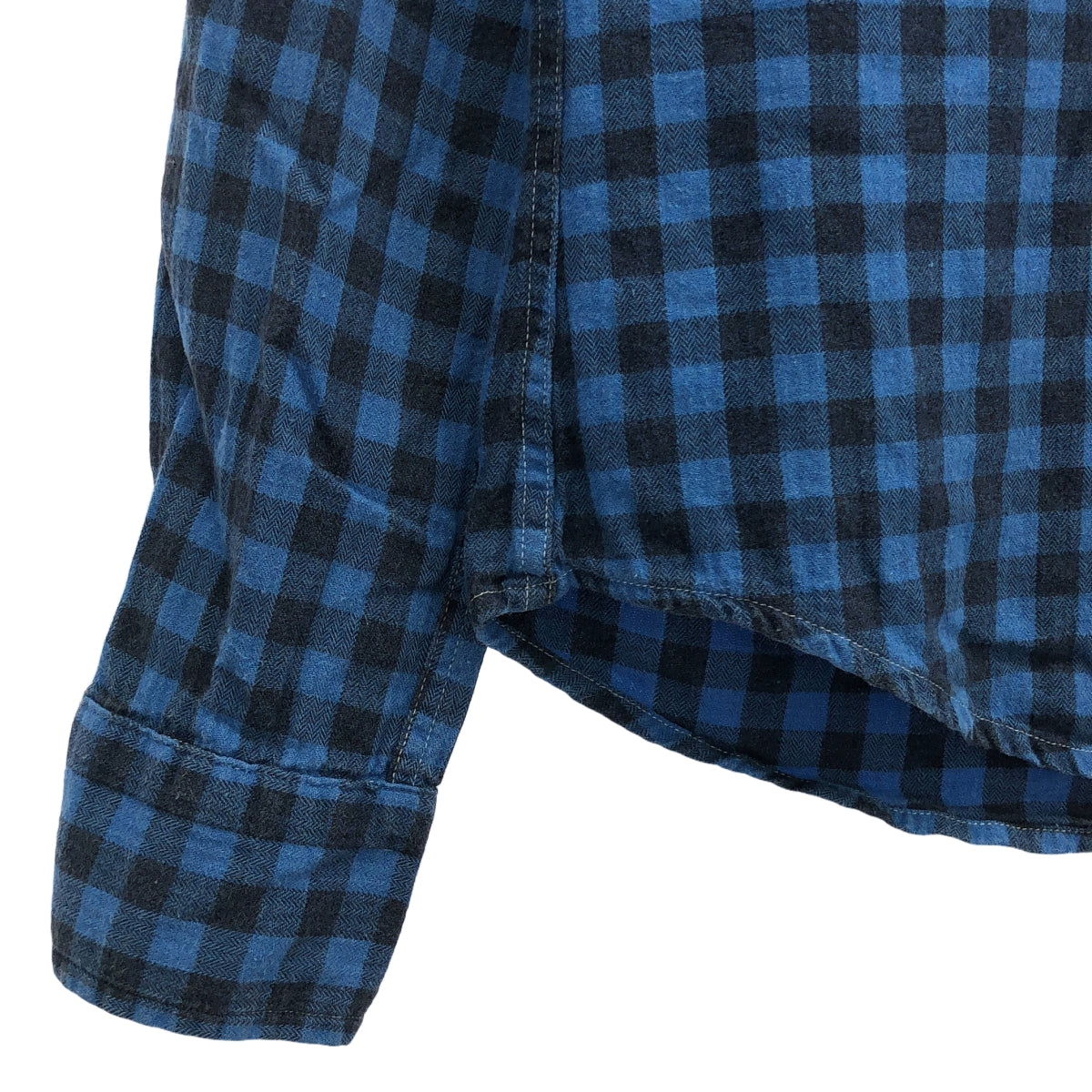 法蘭克與艾琳 |棉質格紋襯衫 | XS |藍色/黑色 |女性的