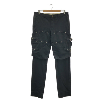 COMME des GARCONS HOMME PLUS / コムデギャルソンオムプリュス | 2016AW | ポリエステル カシメ打ち 甲冑 鎧 アジャスター パンツ | L | メンズ