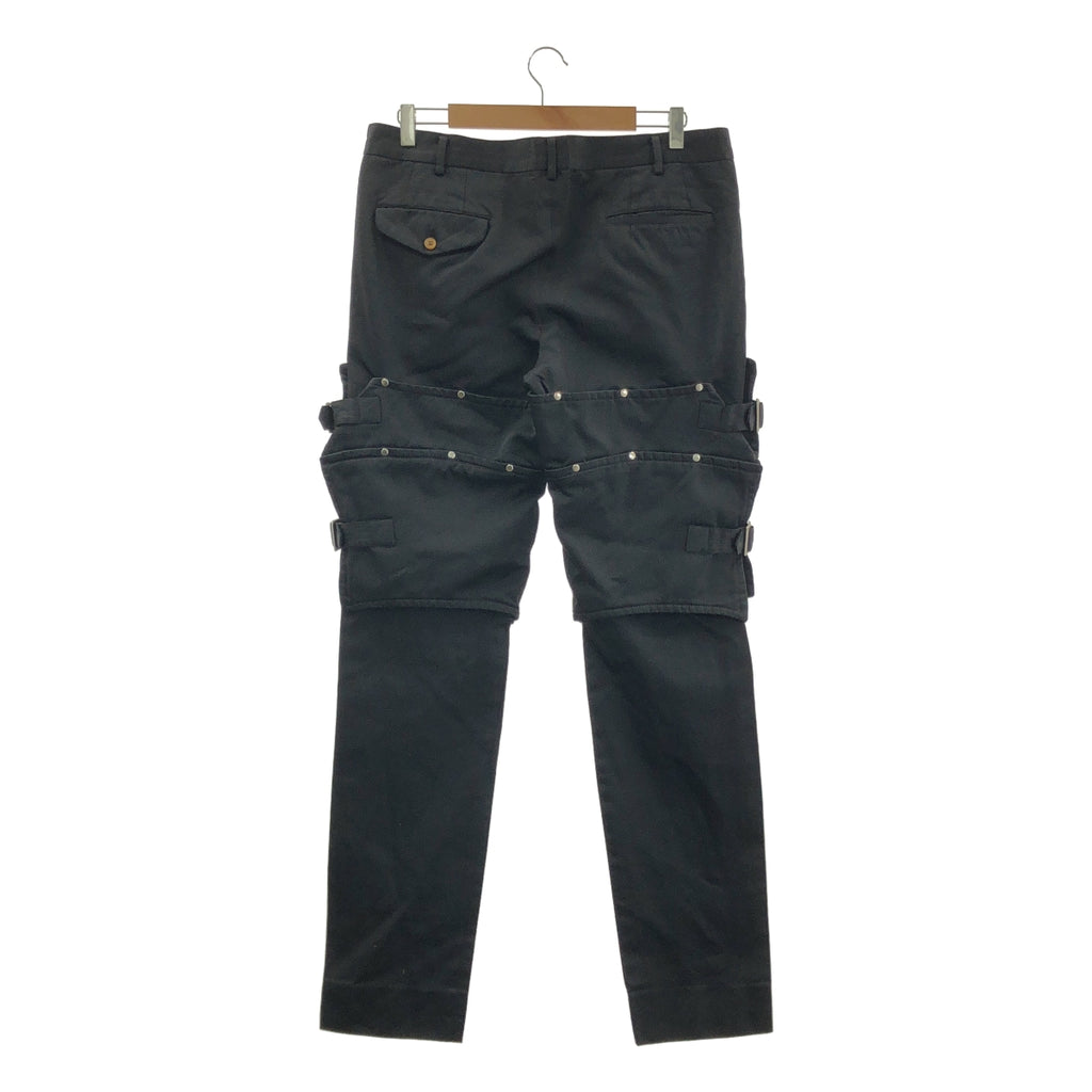 COMME des GARCONS HOMME PLUS / コムデギャルソンオムプリュス | 2016AW | ポリエステル カシメ打ち 甲冑 鎧 アジャスター パンツ | L | メンズ