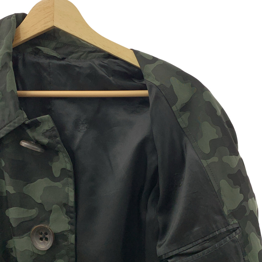 Gabriele Pasini / ガブリエレ パジーニ | ナイロン 総柄 カモフラージュ ステンカラーコート / 総裏地 | 50 | メンズ