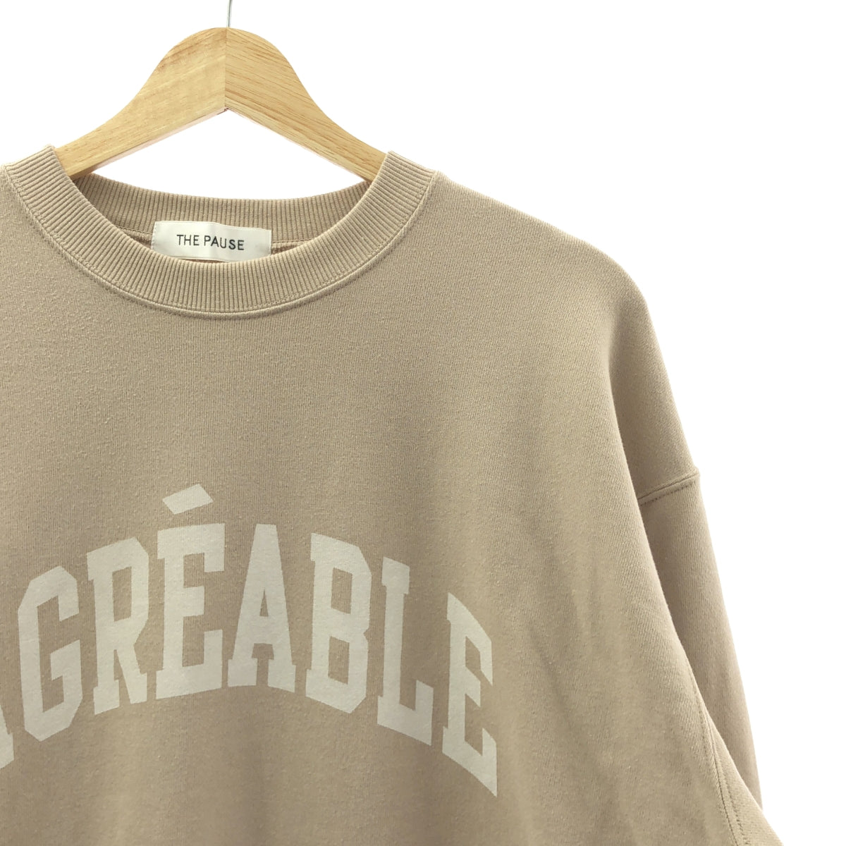 Whim Gazette | THE PAUSE 標誌套頭衫 | F 碼 | 米色 | 女款