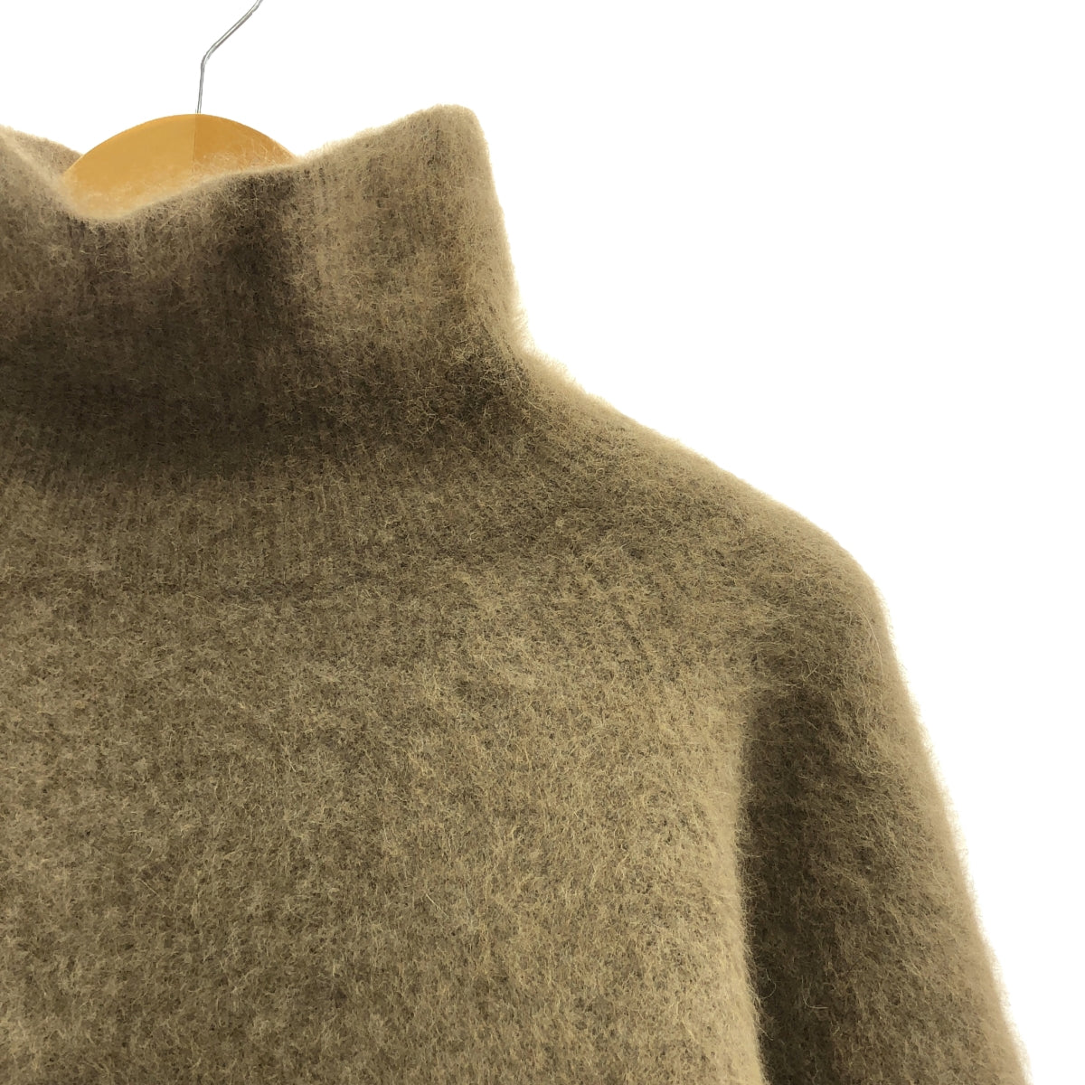 【美品】  H BEAUTY&YOUTH / エイチビューティアンドユース | RIB HIGH NECK KNIT ニット | L | ブラウン | メンズ