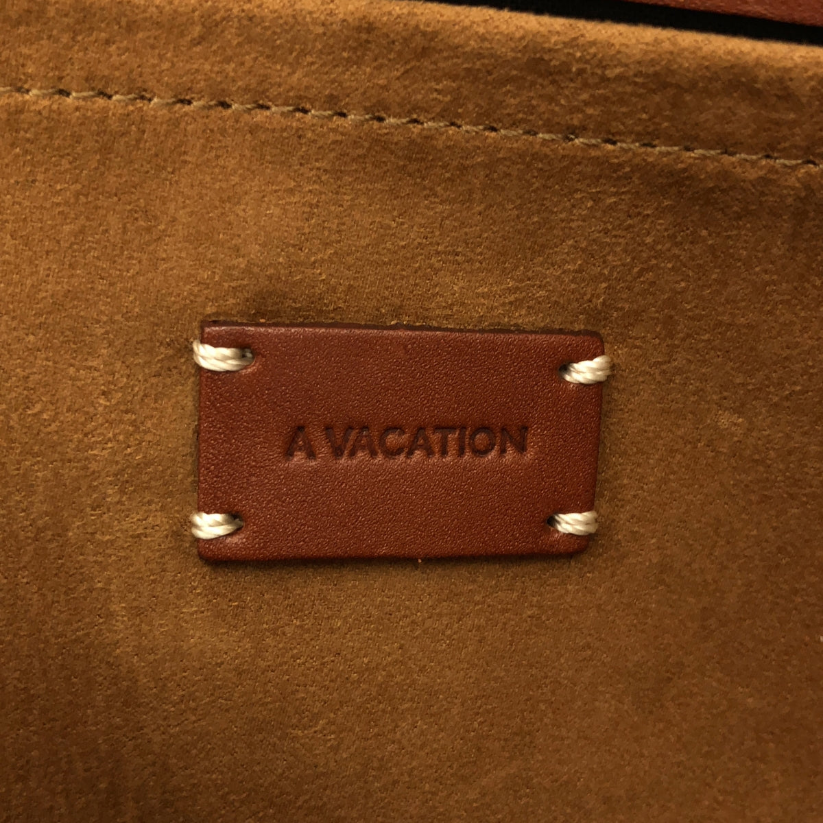 A VACATION | TANK TRIANGLE BROWN TOTE BAG |