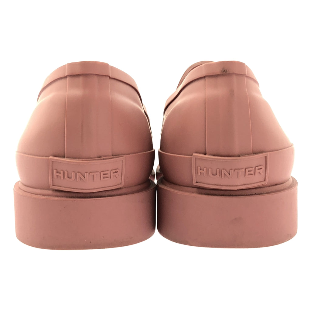 【美品】  HUNTER / ハンター | PENNY LOAFER  / ロゴ ペニーローファー レインシューズ | UK5 | ピンク | レディース