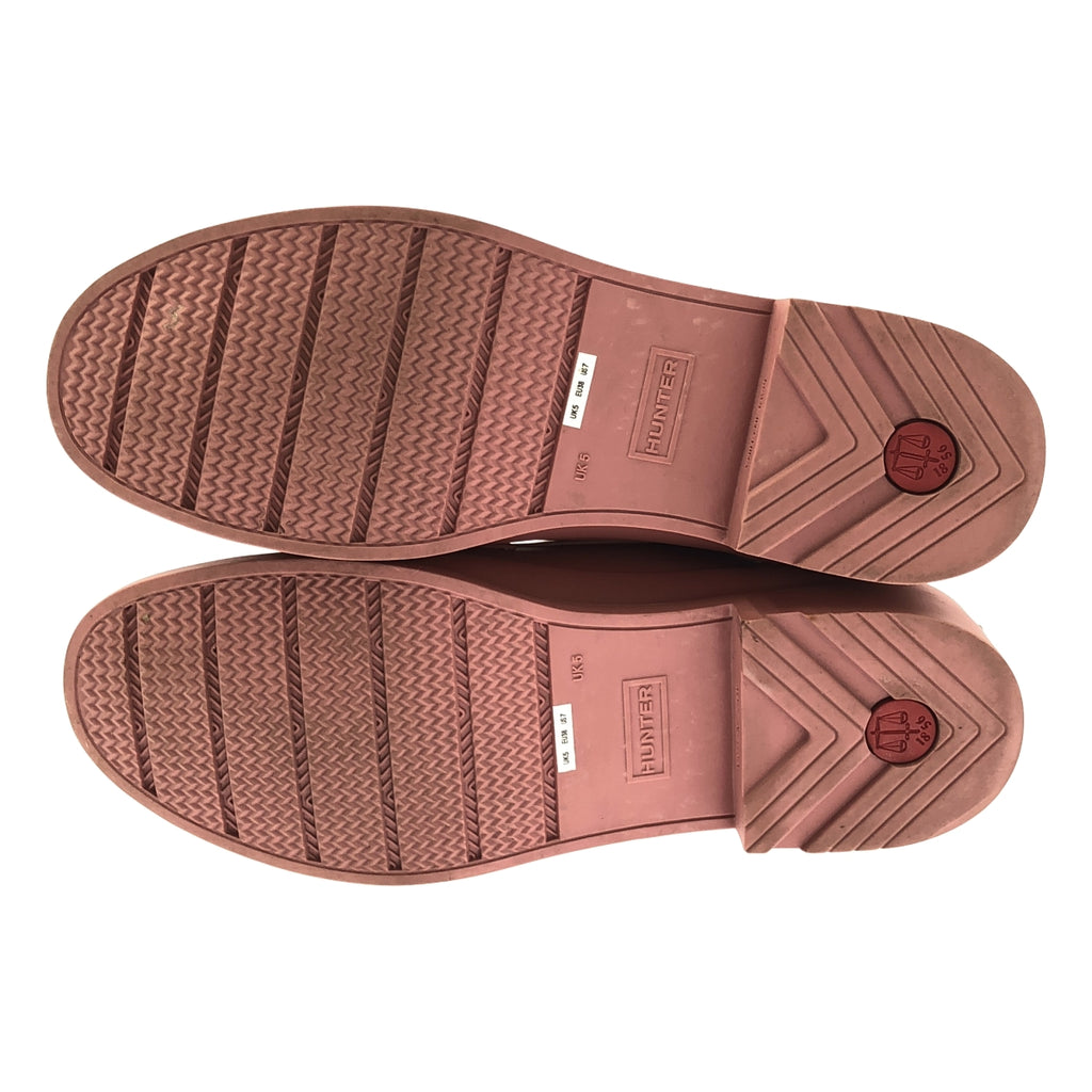 【美品】  HUNTER / ハンター | PENNY LOAFER  / ロゴ ペニーローファー レインシューズ | UK5 | ピンク | レディース