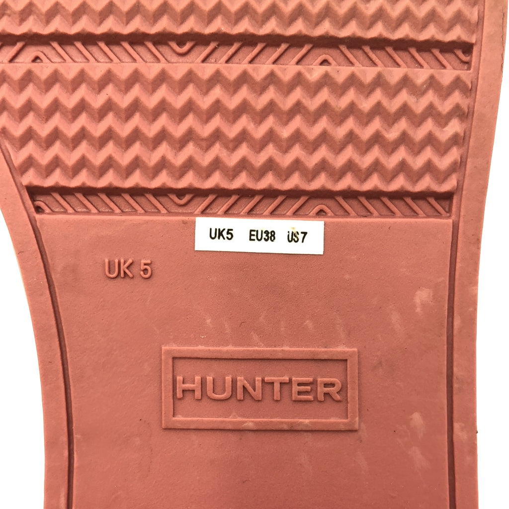 【美品】  HUNTER / ハンター | PENNY LOAFER  / ロゴ ペニーローファー レインシューズ | UK5 | ピンク | レディース