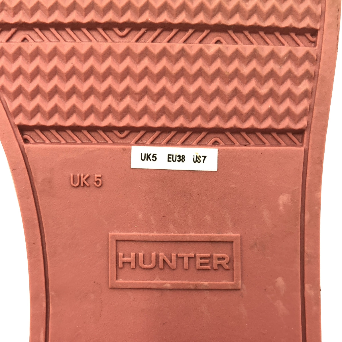 【美品】  HUNTER / ハンター | PENNY LOAFER  / ロゴ ペニーローファー レインシューズ | UK5 | ピンク | レディース