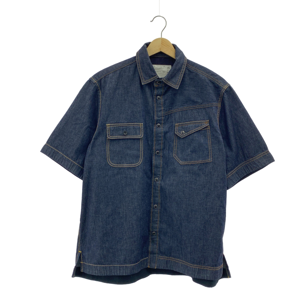 sacai / サカイ | 2022SS | コットン デニム 半袖シャツ | 1 | メンズ