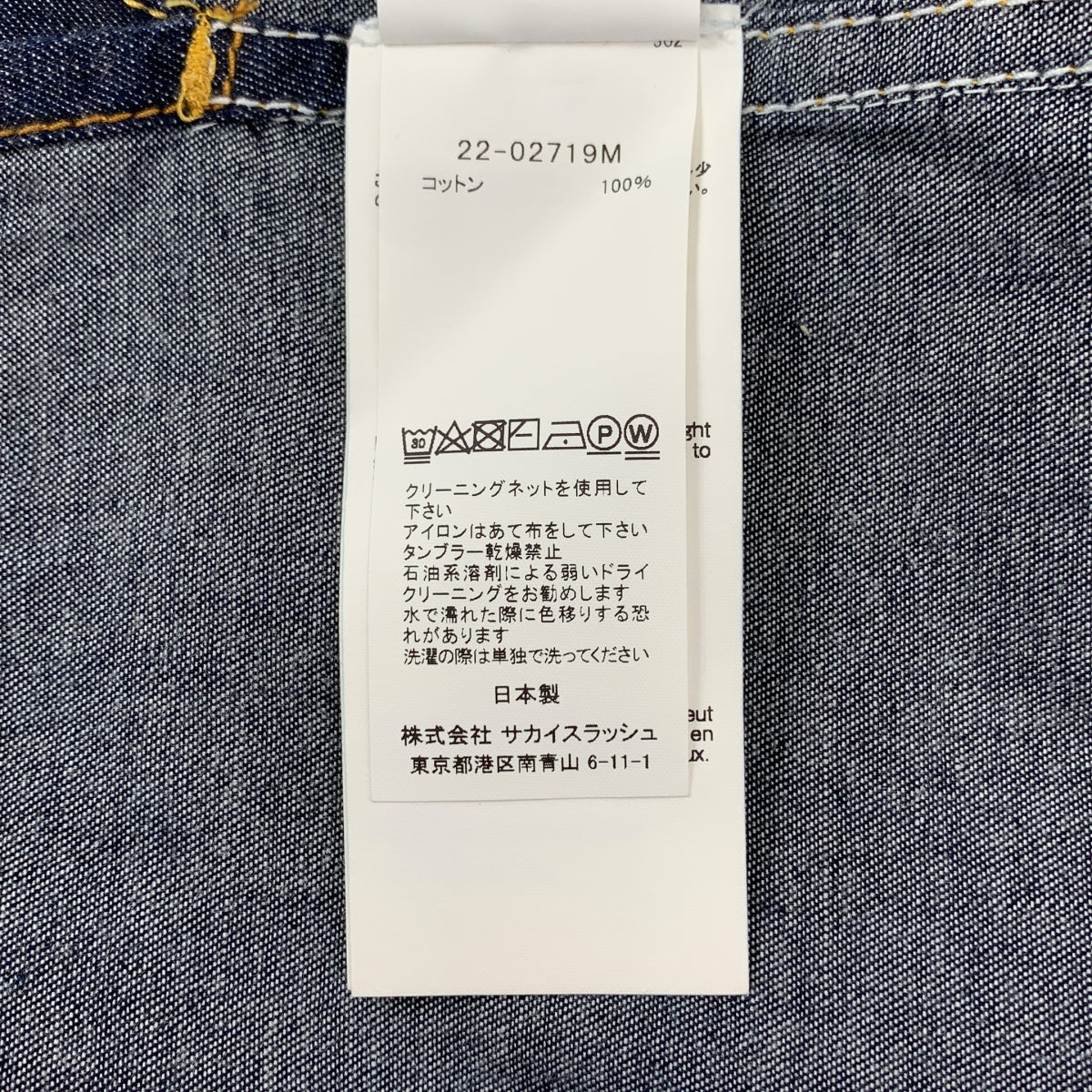 sacai / 사카이 | 2022SS | 코튼 데님 반팔 셔츠 | 1 | 남성