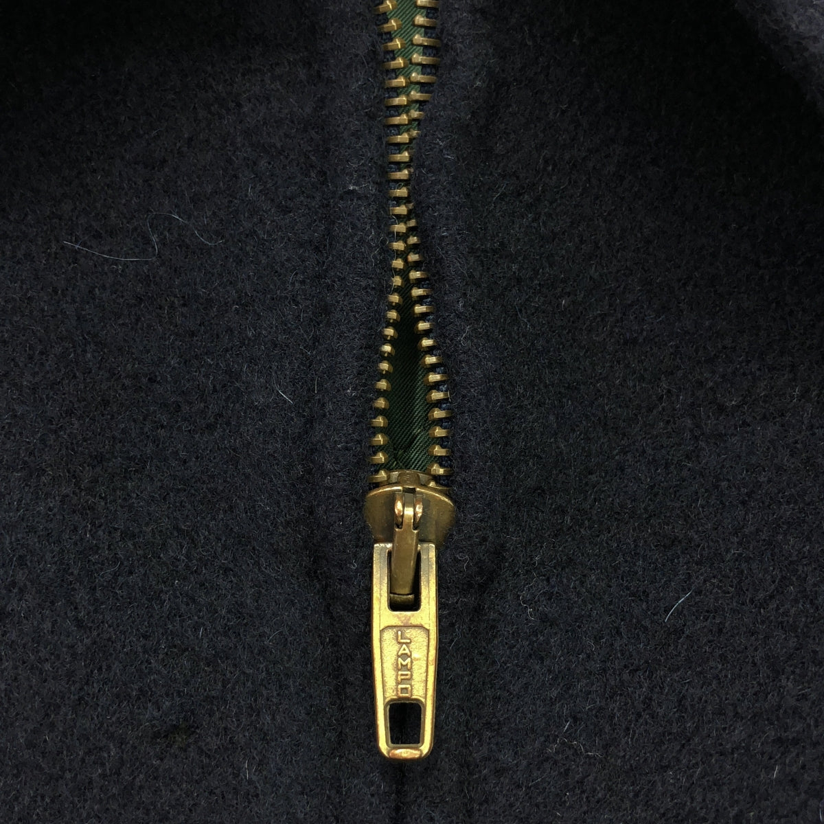 GUCCI / グッチ | 80s ヴィンテージ ウール エルボーパッチ  ジップアップ ジャケット | 50 | ネイビー | メンズ