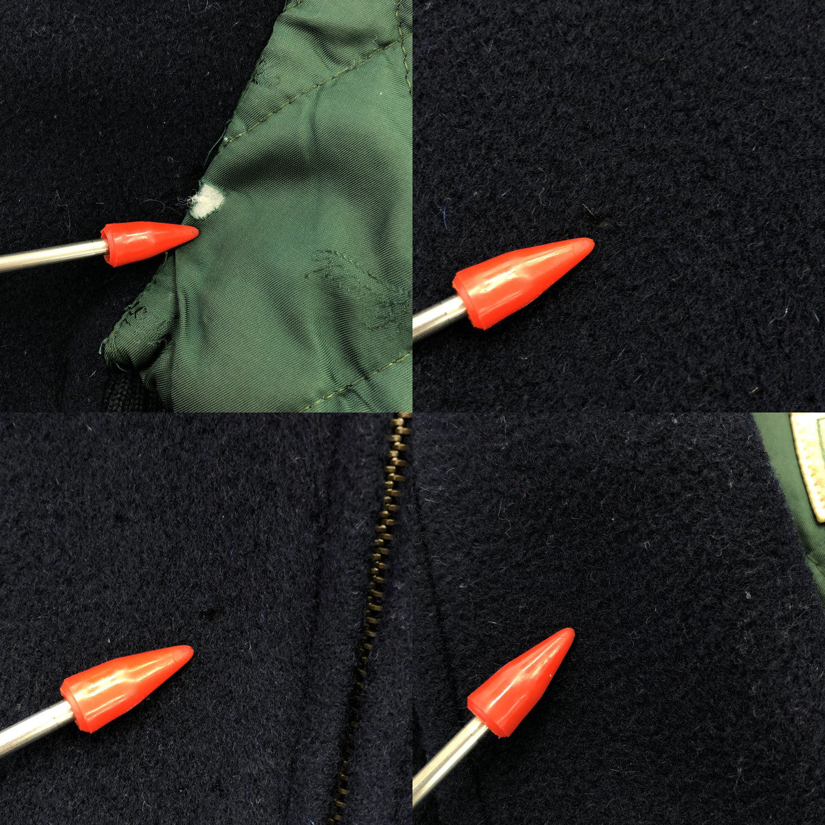 GUCCI / グッチ | 80s ヴィンテージ ウール エルボーパッチ  ジップアップ ジャケット | 50 | ネイビー | メンズ