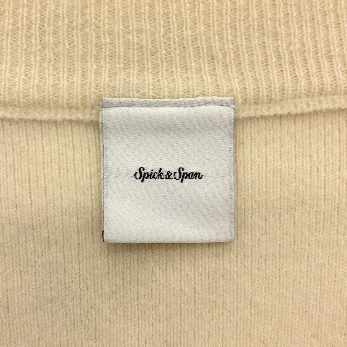 Spick and Span / 스픽 앤 스팬 | 울 스무스 니트 지퍼 카데 | F | 오프 화이트 | 여성