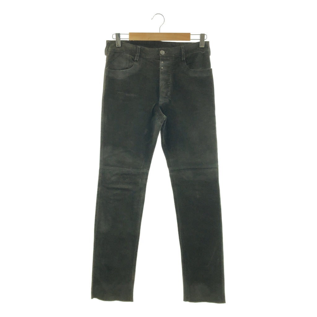 Maison Martin Margiela / メゾンマルタンマルジェラ | 2014SS | 牛革 スエード レザーパンツ | 44 | ダークブラウン | メンズ