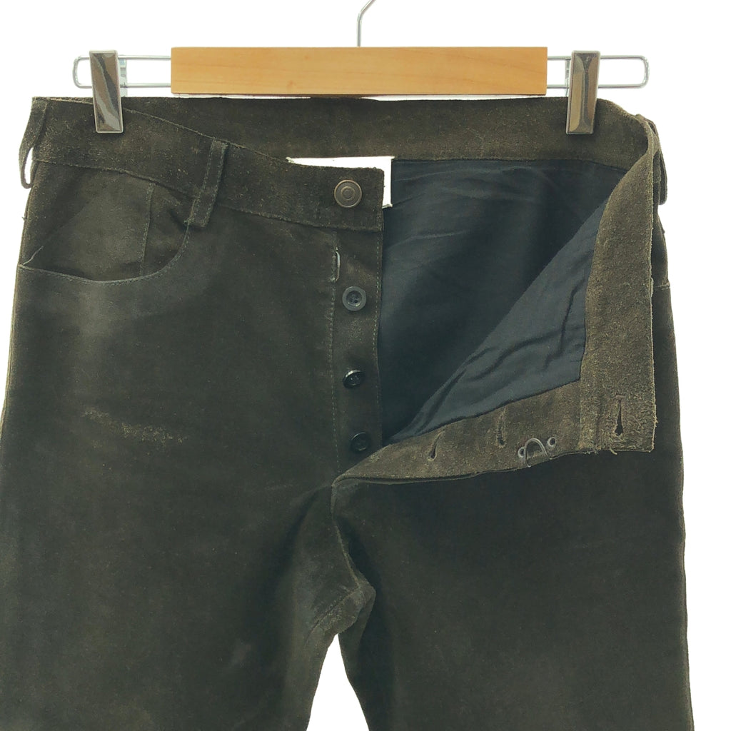 Maison Martin Margiela / メゾンマルタンマルジェラ | 2014SS | 牛革 スエード レザーパンツ | 44 | ダークブラウン | メンズ