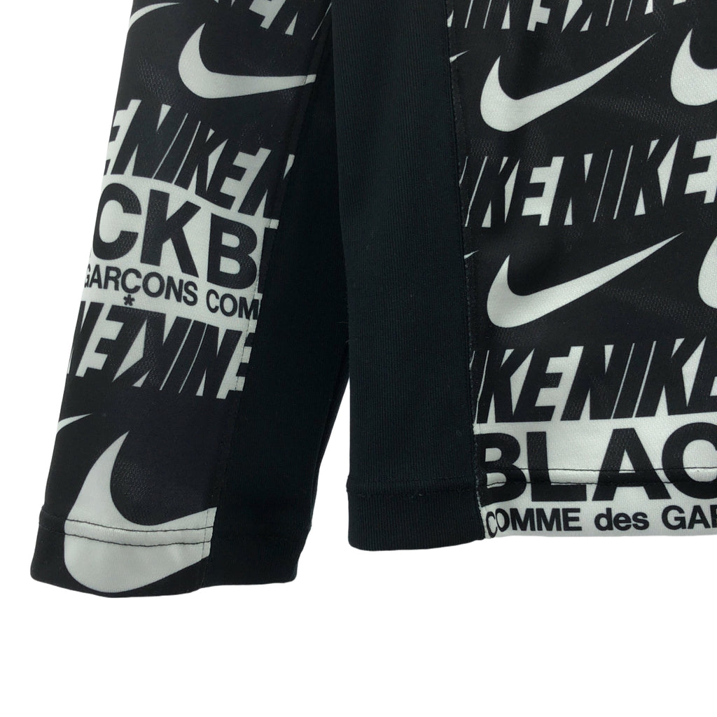 BLACK COMME des GARCONS / ブラックコムデギャルソン | 2019AW / AD2019 | NIKE LOGO ZIP PARKA ロゴ総柄 ポリエステル ジップパーカー | M | ブラック / ホワイト | メンズ