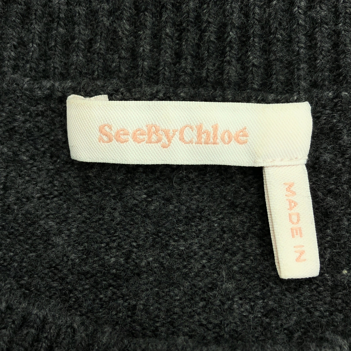 SEE BY CHLOE / シーバイクロエ | ウール ニット ワンピース | S | グレー | レディース