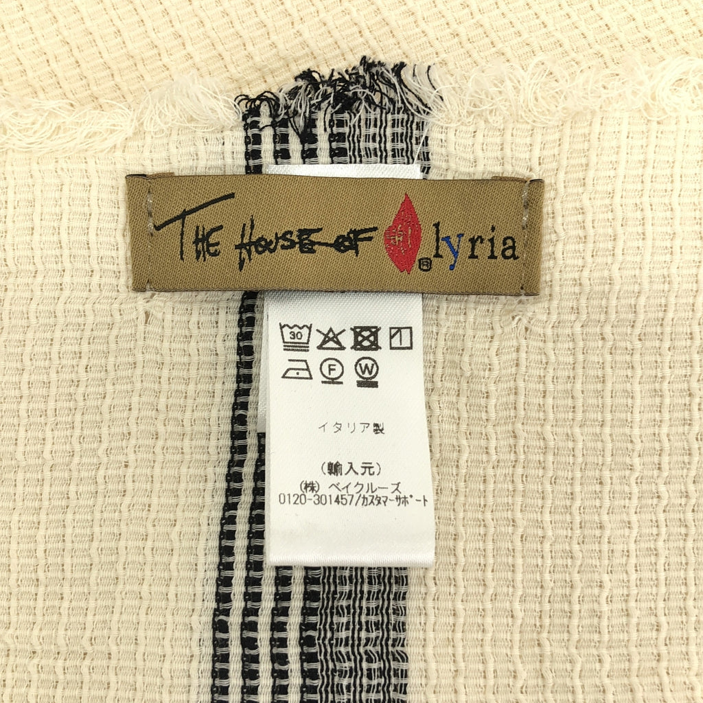 【美品】  L'Appartement DEUXIEME CLASSE / アパルトモンドゥーズィエムクラス | 2025AW | THE HOUSE OF LYRIA THIN STRIPE / コットン 大判 ストール | F | エクリュ