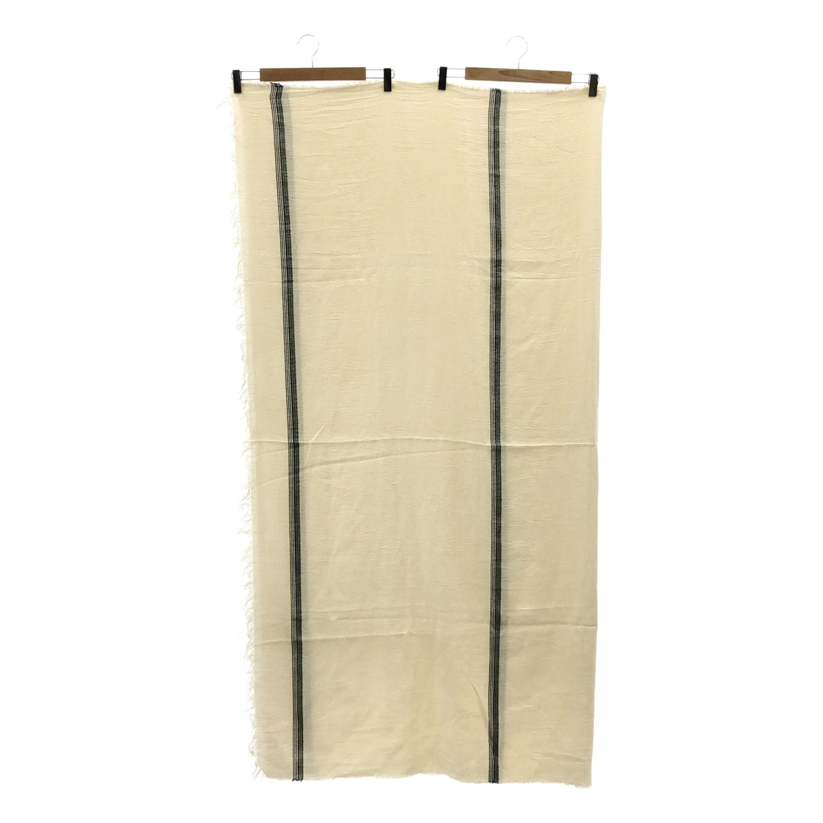 【美品】  L'Appartement DEUXIEME CLASSE / アパルトモンドゥーズィエムクラス | 2025AW | THE HOUSE OF LYRIA THIN STRIPE / コットン 大判 ストール | F | エクリュ