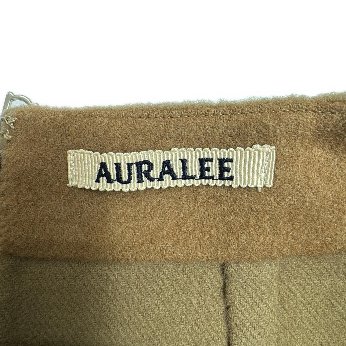 AURALEE / オーラリー | ビーバーメルトン スリット スカート | 0 | ベージュ | レディース