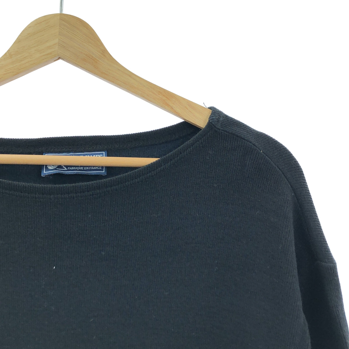 SAINT JAMES | 羊毛船領巴斯克針織毛衣 | T6 | 黑色 | 男款