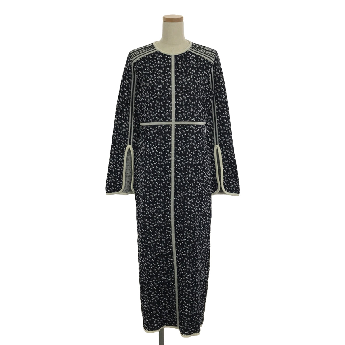 Mame Kurogouchi / マメクロゴウチ | Osmanthus Motif Jacquard Knitted Dress ニットワンピース  | 2 | レディース