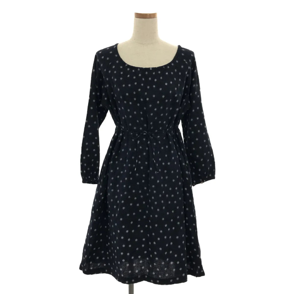 Umii 908 |羊毛圓點抽繩洋裝 | 2 |海軍 |女性的